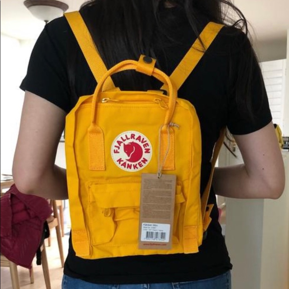 Mini Fjallraven Kanken Yellow Backpack